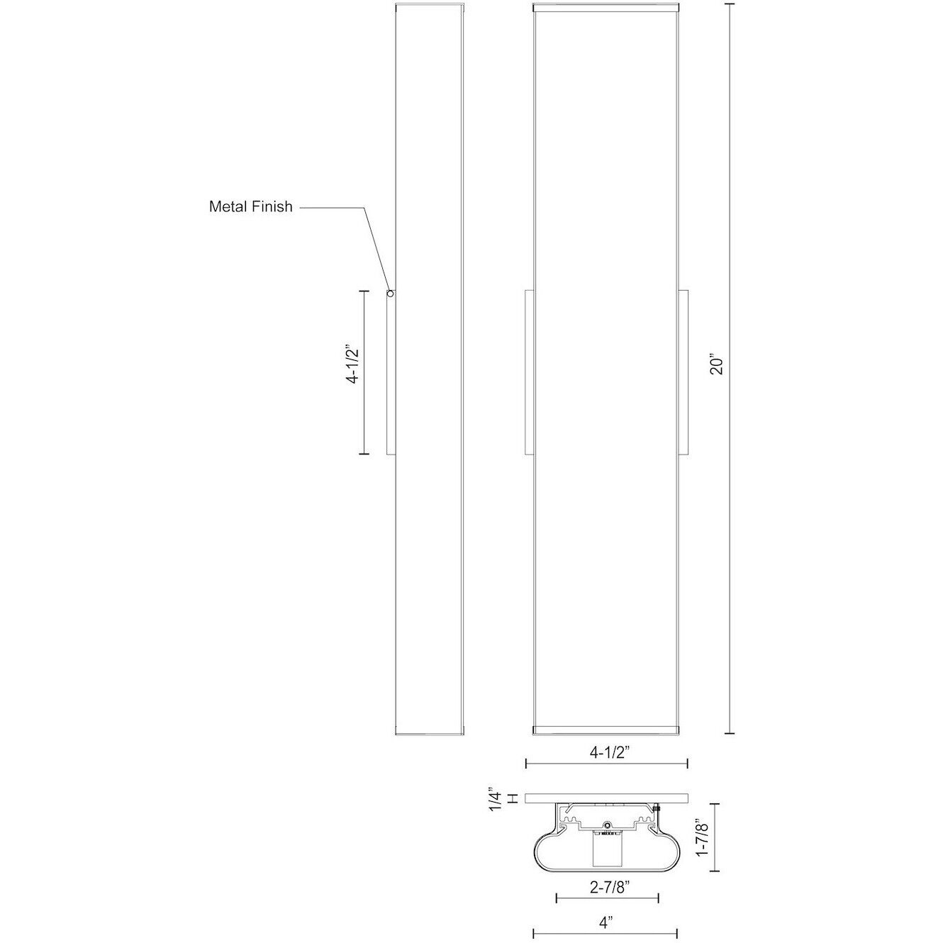 Ferguson Vanity Light Wall Light in Chrome