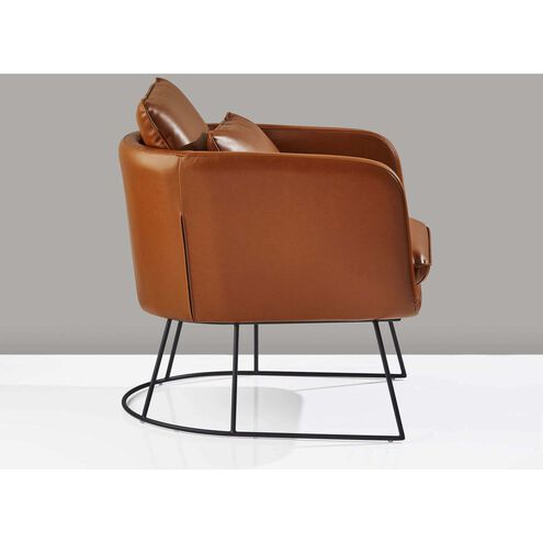 Stanley Camel Brown Distressed PU Leather Chair