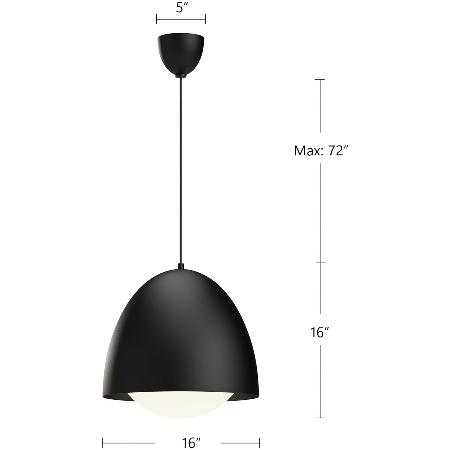 Alora Mood Kenji Pendant Ceiling Light in Matte Black