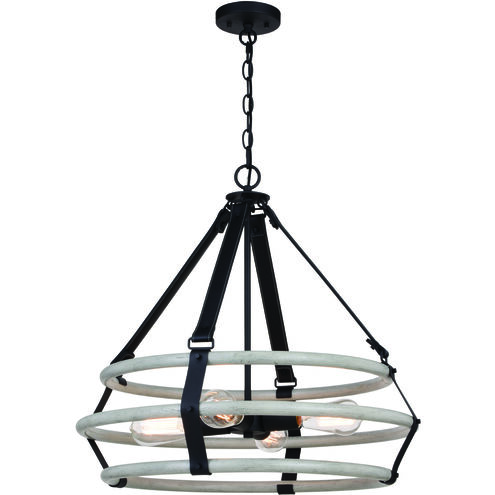 Taylor LED 24 inch Textured Black and Ash Gray Pendant Ceiling Light