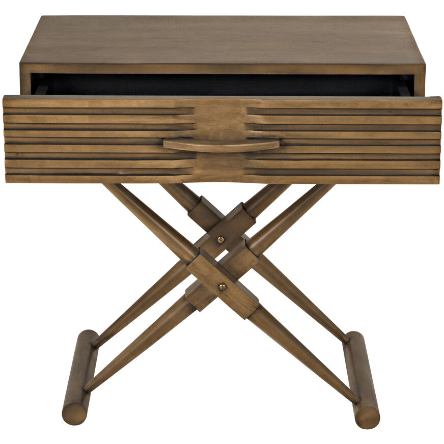 Zanta 28 X 28 inch Saddle Brown Side Table