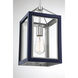 Champlin 1 Light 8 inch Navy with Polished Nickel Accents Pendant Ceiling Light in Navy/Polished Nickel