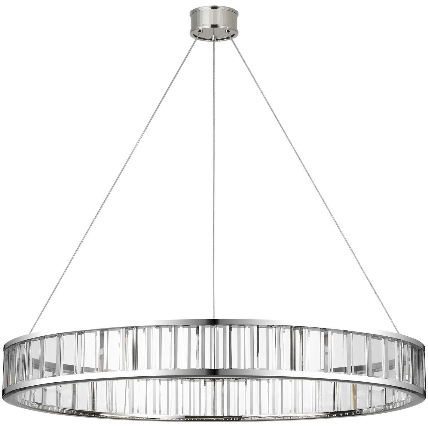 Chapman & Myers Iterna LED 40 inch Polished Nickel Ring Chandelier Ceiling Light
