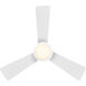 Hug 44 inch Matte White Flush Mount Ceiling Fan