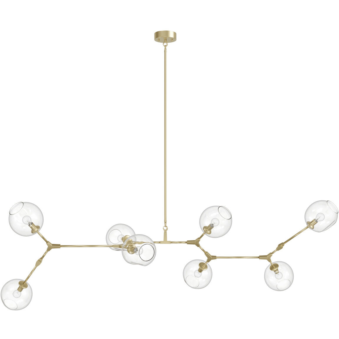 Fairfax Ave. 8 Light 34 inch Brushed Brass Chandelier Ceiling Light