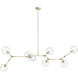 Fairfax Ave. 8 Light 34 inch Brushed Brass Chandelier Ceiling Light