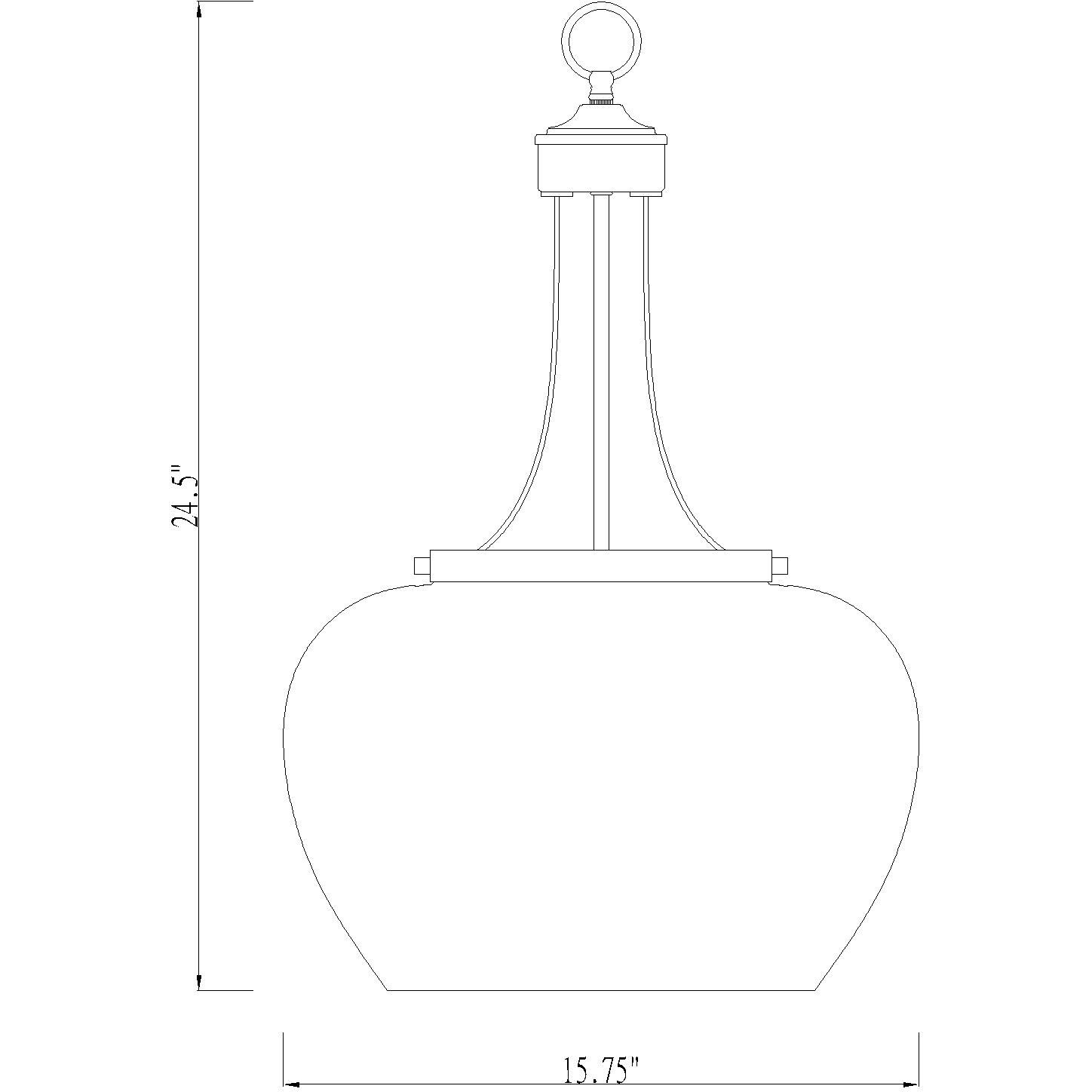 Joliet 3 Light 15.75 inch Chrome Pendant Ceiling Light