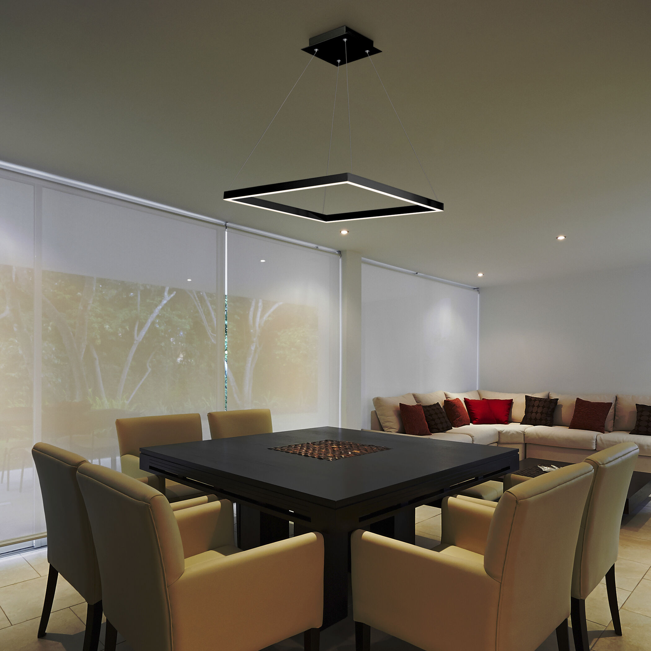 Atria 19.75 inch Black Pendant/Chandelier Ceiling Light