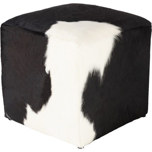 Angus 17 inch Black Ottoman