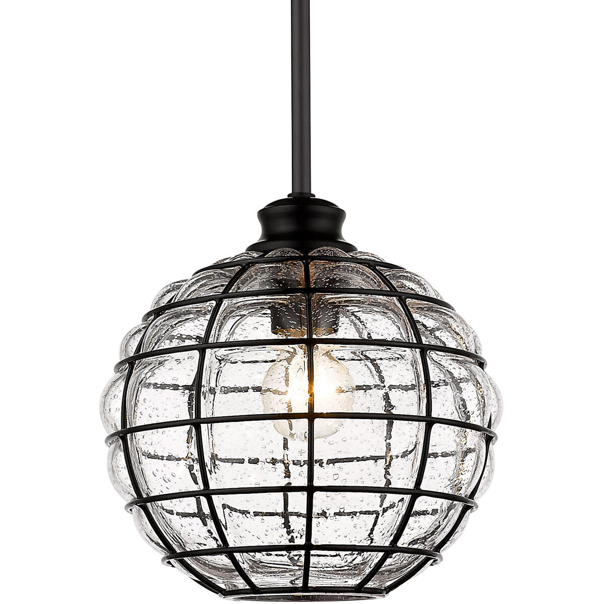 Powell 1 Light 9.88 inch Matte Black Mini Pendant Ceiling Light, Small