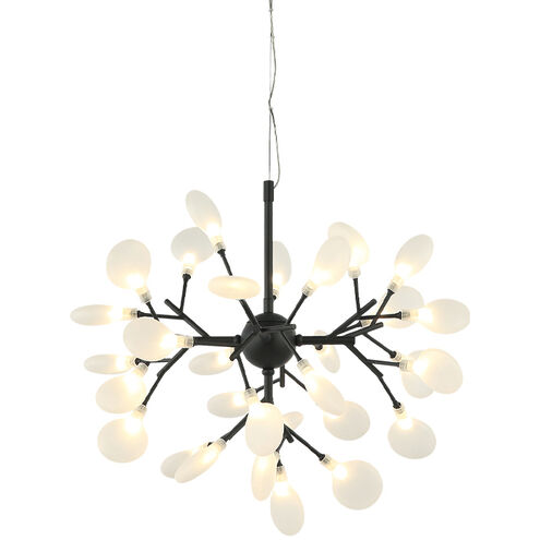 Hydrangea Bloom LED 24 inch Matte Black Pendant Ceiling Light