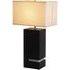 Zen 28 inch 22.00 watt Espresso and Brushed Nickel Table Lamp Portable Light