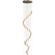 Meteor 28 Light 34 inch Brushed Gold Chandelier Ceiling Light