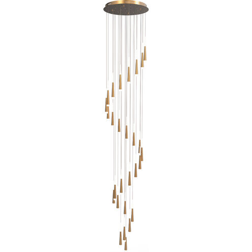 Meteor 28 Light 34 inch Brushed Gold Chandelier Ceiling Light