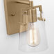 Drew & Jonathan Crofton 1 Light 5.25 inch Satin Brass Sconce Wall Light