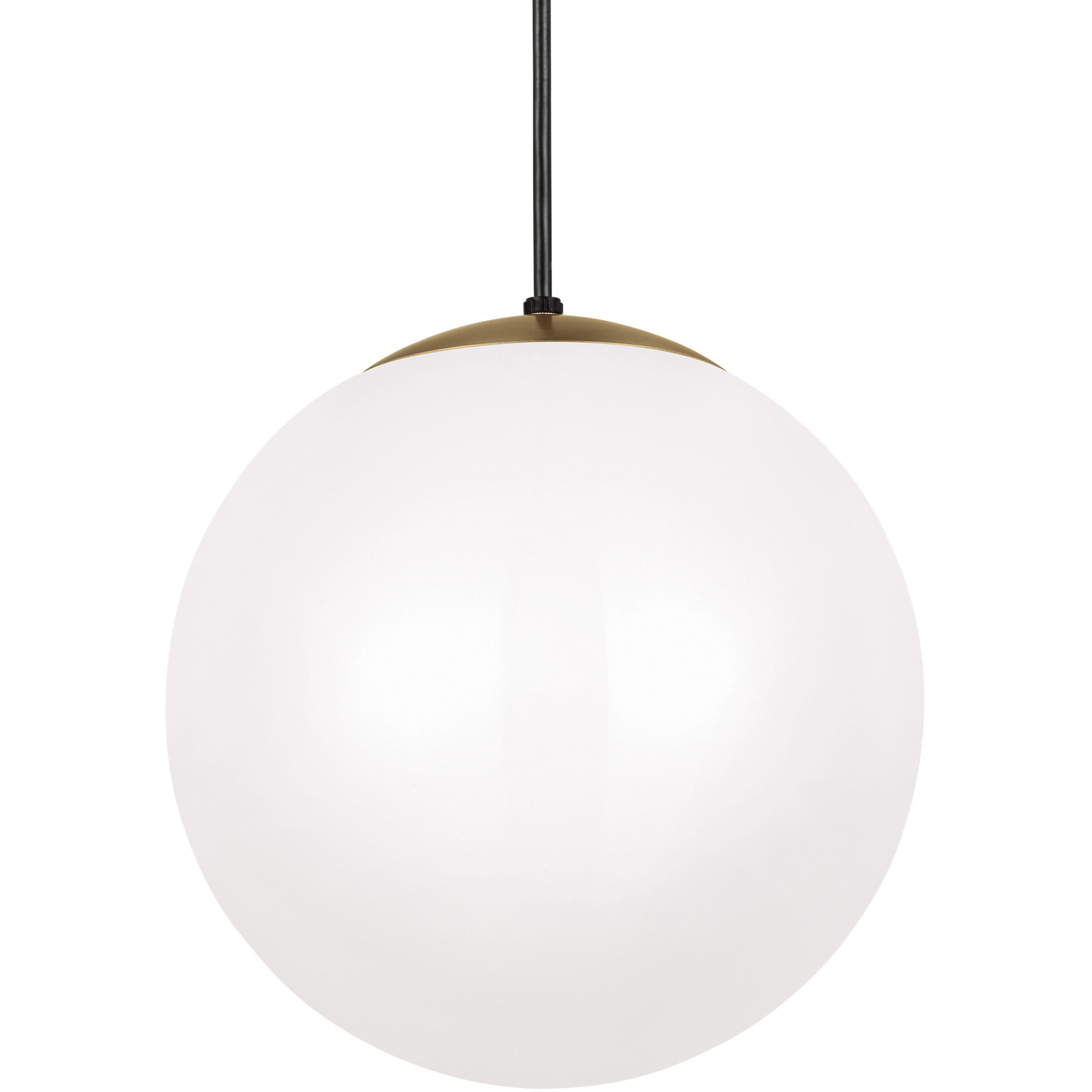 Leo - Hanging Globe Pendant Ceiling Light in Satin Brass