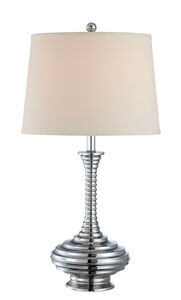 Usher 27 inch 23.00 watt Chrome Table Lamp Portable Light