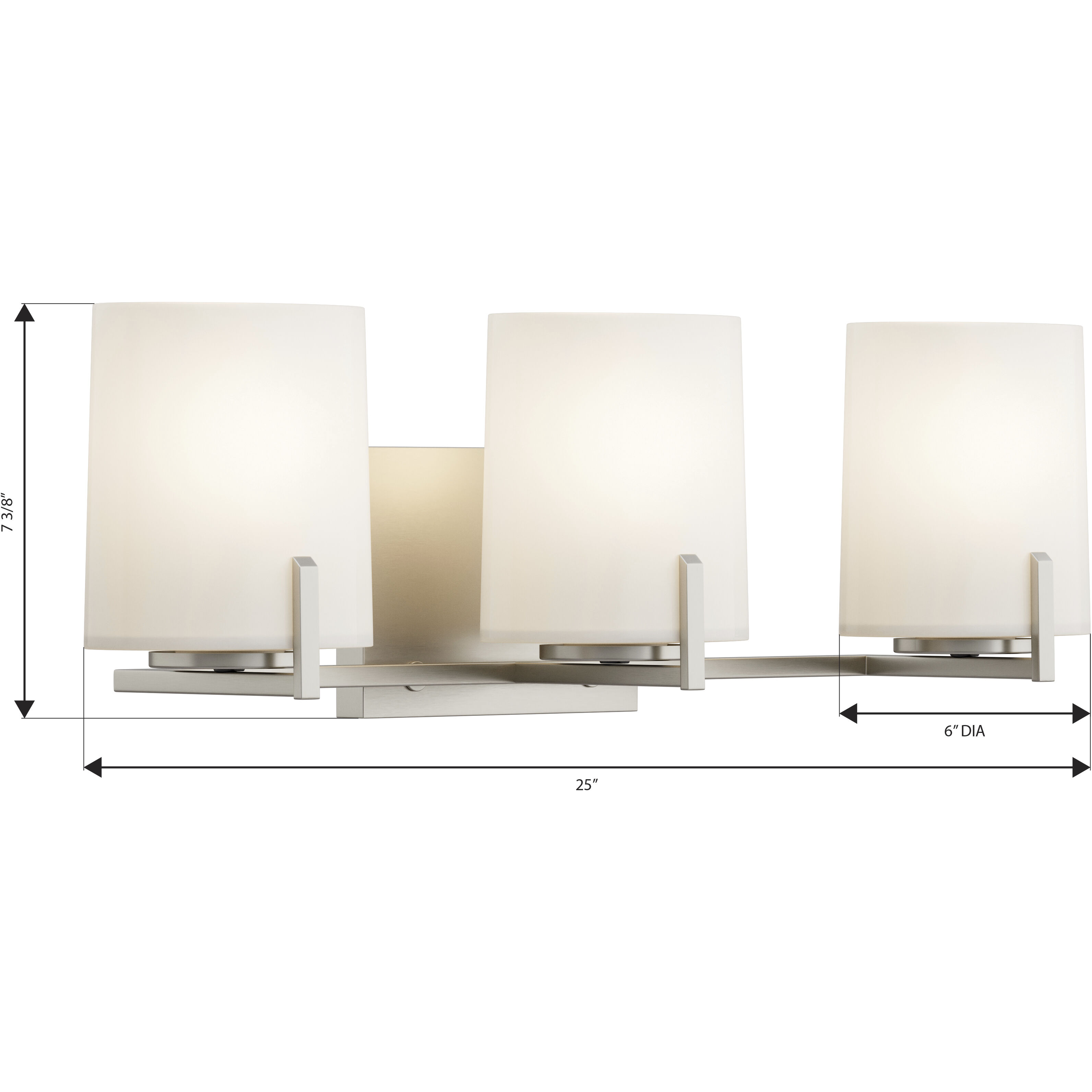 Mirelle 3 Light 25 inch Legacy Brass Vanity Wall Light