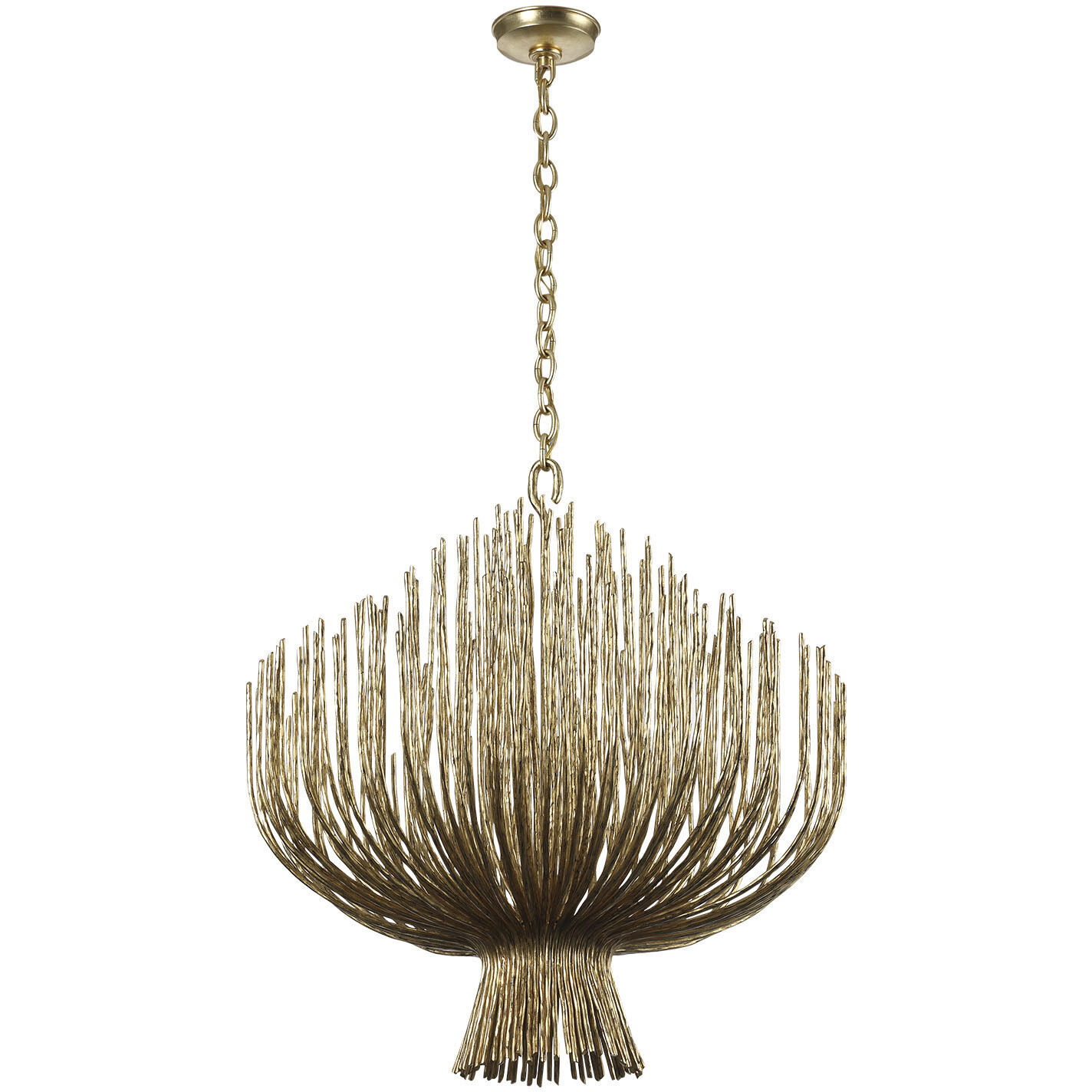 Chapman & Myers Astra LED 31.75 inch Gilded Iron Sculpted Chandelier Ceiling Light