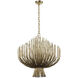 Chapman & Myers Astra LED 31.75 inch Gilded Iron Sculpted Chandelier Ceiling Light