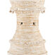 Bavi 11 inch Natural and Whitewash Accent Table