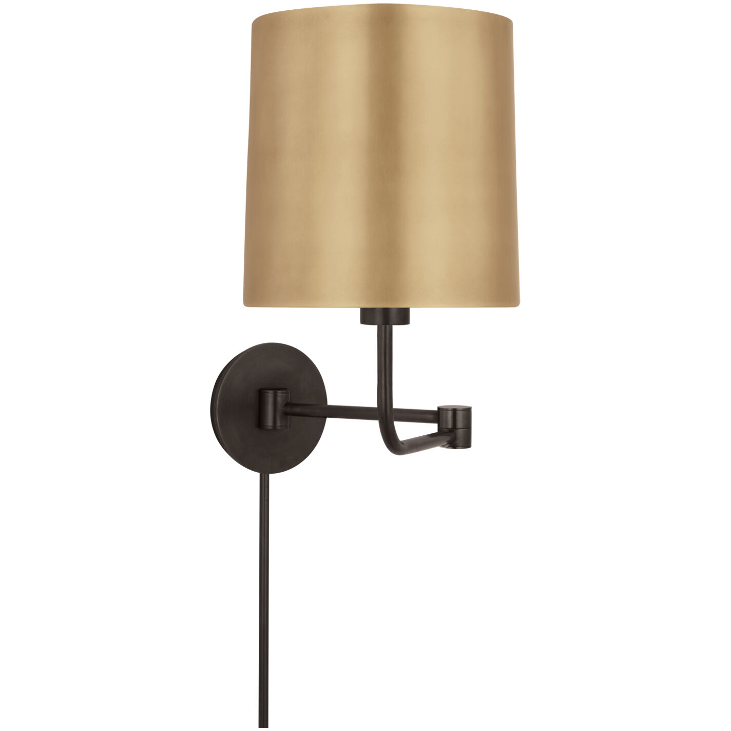 Barbara Barry Go Lightly 8.75 inch 15 watt Bronze Swing Arm Wall Light in Soft Brass