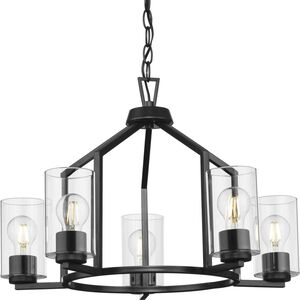 Goodwin 5 Light 24 inch Matte Black Chandelier Ceiling Light