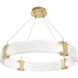 Parallel LED 32.7 inch Gilded Brass Chandelier Ceiling Light in Clear Rimelight, 2700K LED, Ring