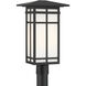 Grydton 1 Light 19.25 inch Dark Matte Black Outdoor Post Lantern