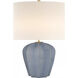 AERIN Pierrepont 30 inch 75 watt Polar Blue Crackle Table Lamp Portable Light, Medium