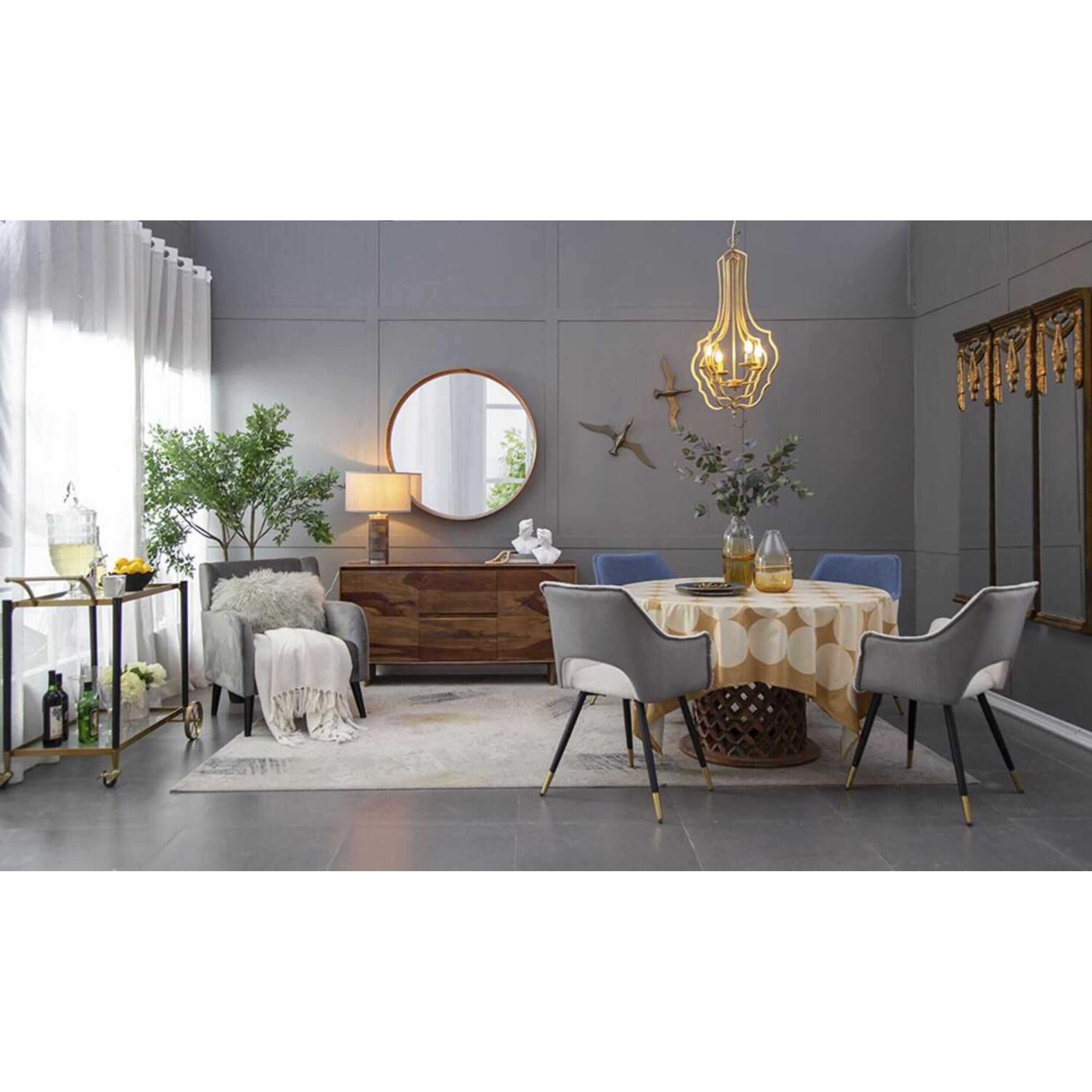 Wayne 39.4 X 39.4 inch Brown Wall Mirror