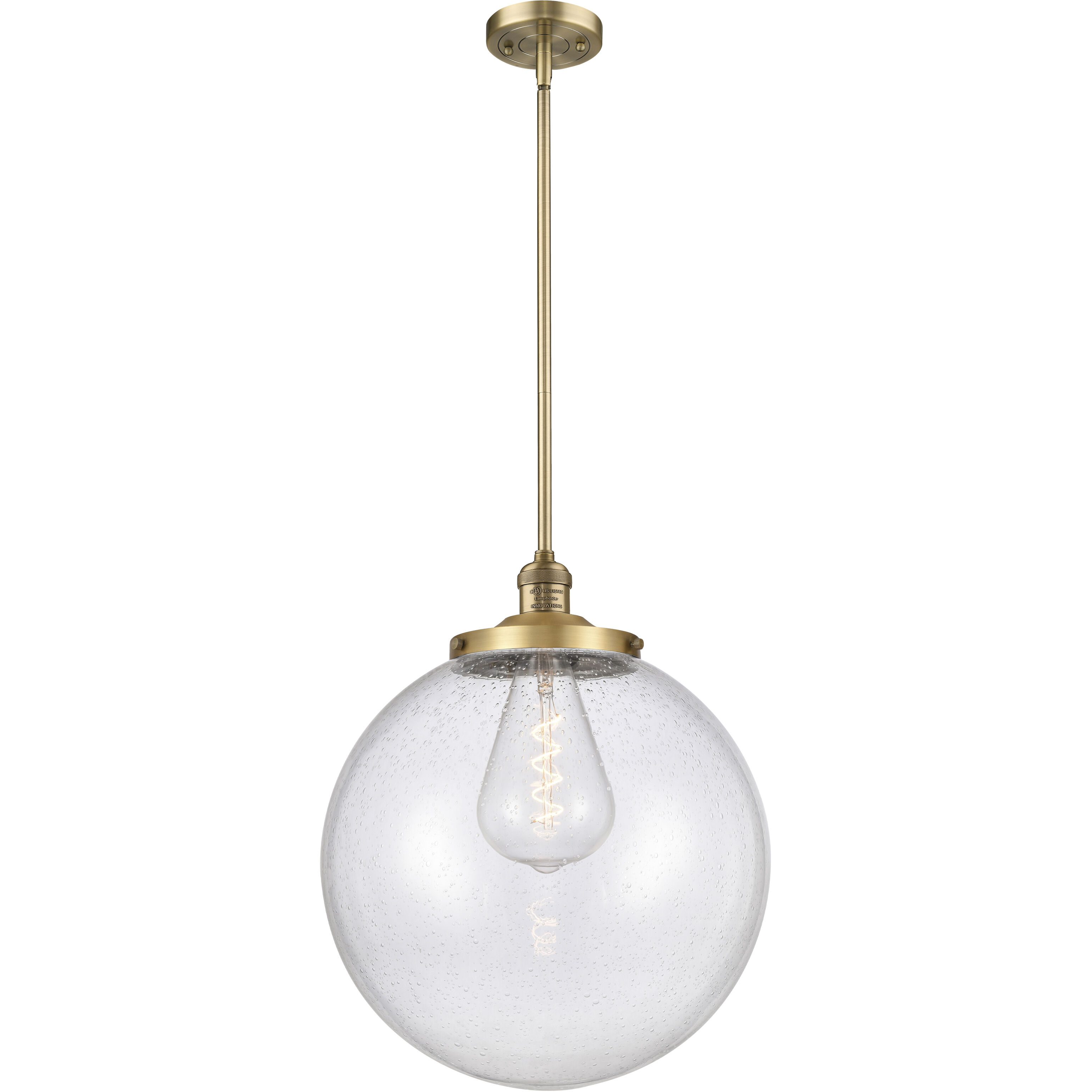 Franklin Restoration Beacon LED 16 inch Brushed Brass Pendant Ceiling Light in Seedy