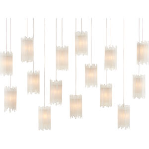 Escenia 15 Light 48 inch Natural/Painted Silver Multi-Drop Pendant Ceiling Light