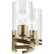 Crosby 4 Light 31.25 inch Natural Brass Bath Light Wall Light
