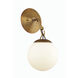 Orion 1 Light 6 inch Patina Aged Brass Wall Sconce Wall Light