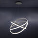 Veloce LED 26 inch Titanium Chandelier Ceiling Light in 26in.