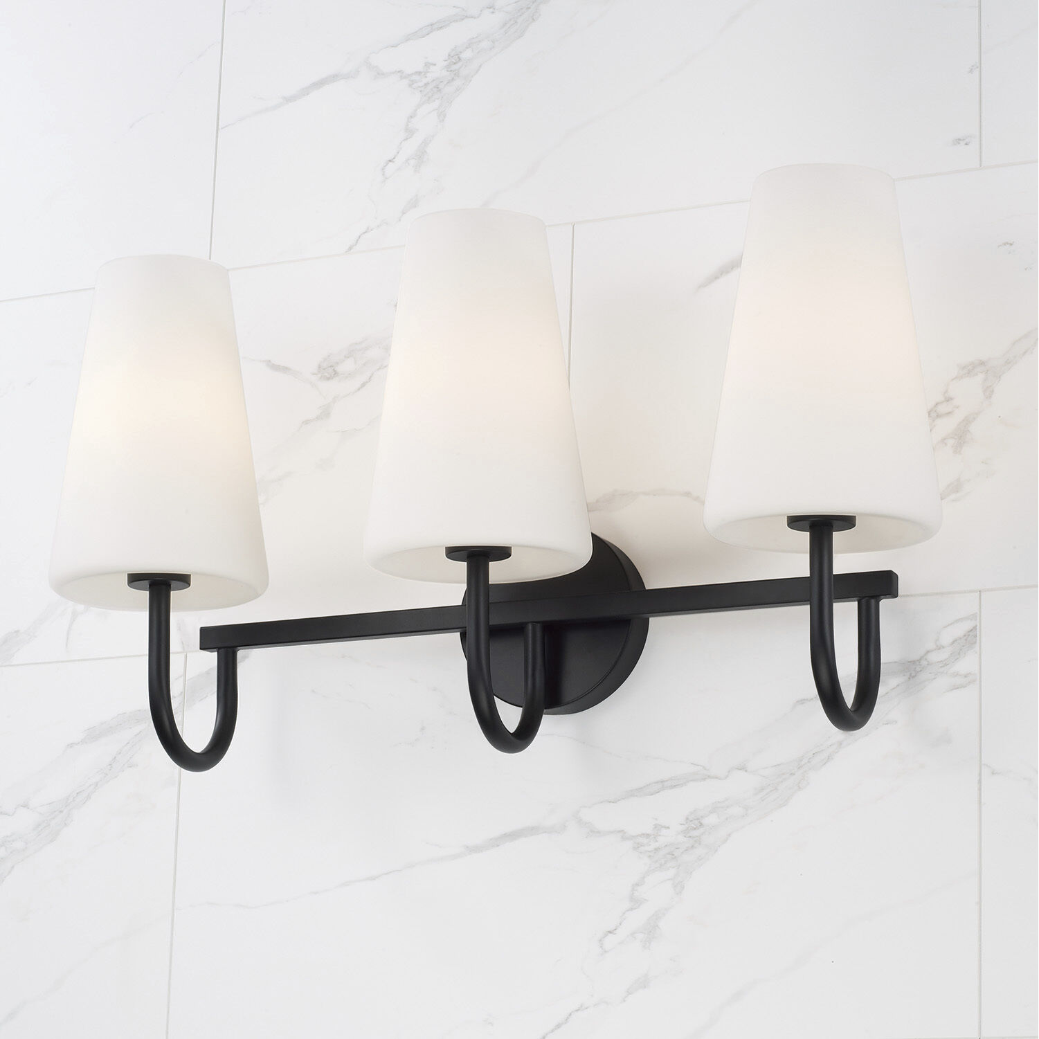 Averitt 3 Light 24 inch Matte Black Vanity Light Wall Light
