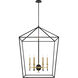 Townhall 6 Light 32 inch Coal/Soft Brass Pendant Ceiling Light