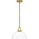 Jansen 1 Light 12 inch Brushed Gold Pendant Ceiling Light