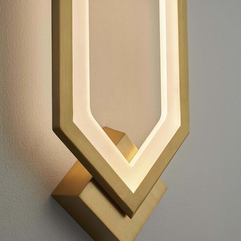 Aegis 1 Light 9 inch Aged Brass Sconce Wall Light