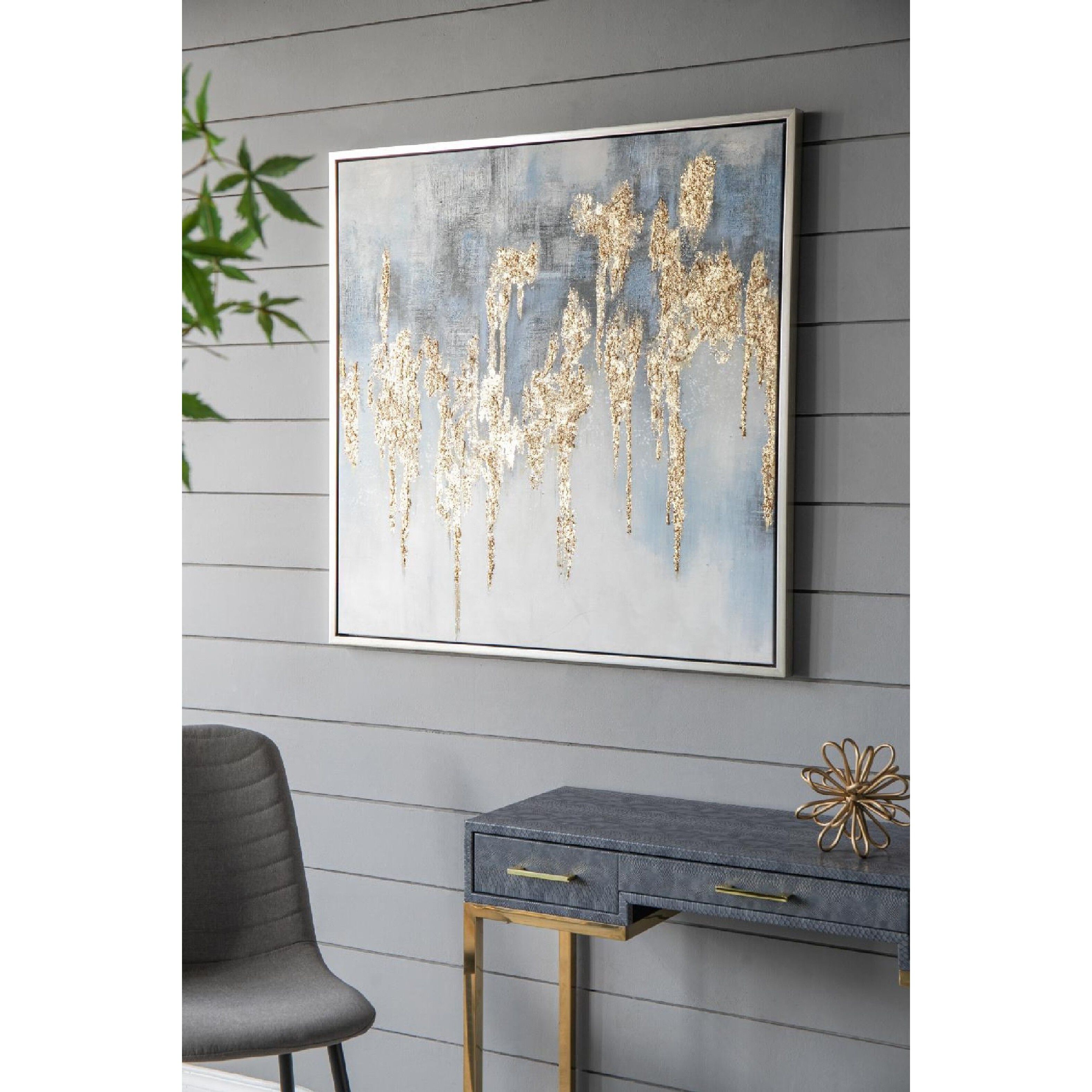 Anita Gray/Gold/Blue Wall Art
