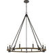 Harwell 10 Light 49.75 inch Antique Millwood and Foundry Steel Chandelier Ceiling Light