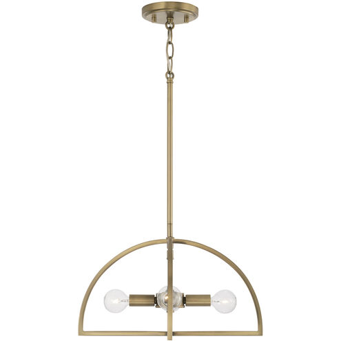 Lawson 4 Light 15 inch Aged Brass Semi-Flush Mount Ceiling Light, Convertible Dual Mount
