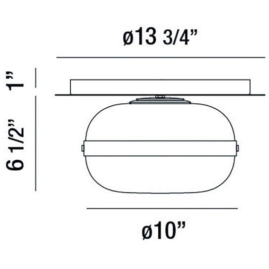 Nottingham 1 Light 10 inch Brass Flush Mount Ceiling Light, Small