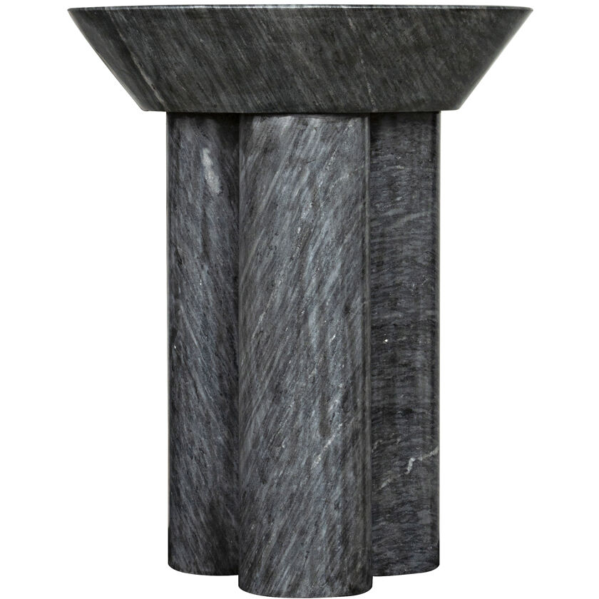Nox 22 X 18 inch Black Marble Side Table