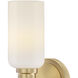 Naomi 2 Light 5.75 inch Lacquered Brass Bath Light Wall Light in Cased Opal