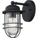 Seaport 1 Light 9.25 inch Natural Black Outdoor Wall