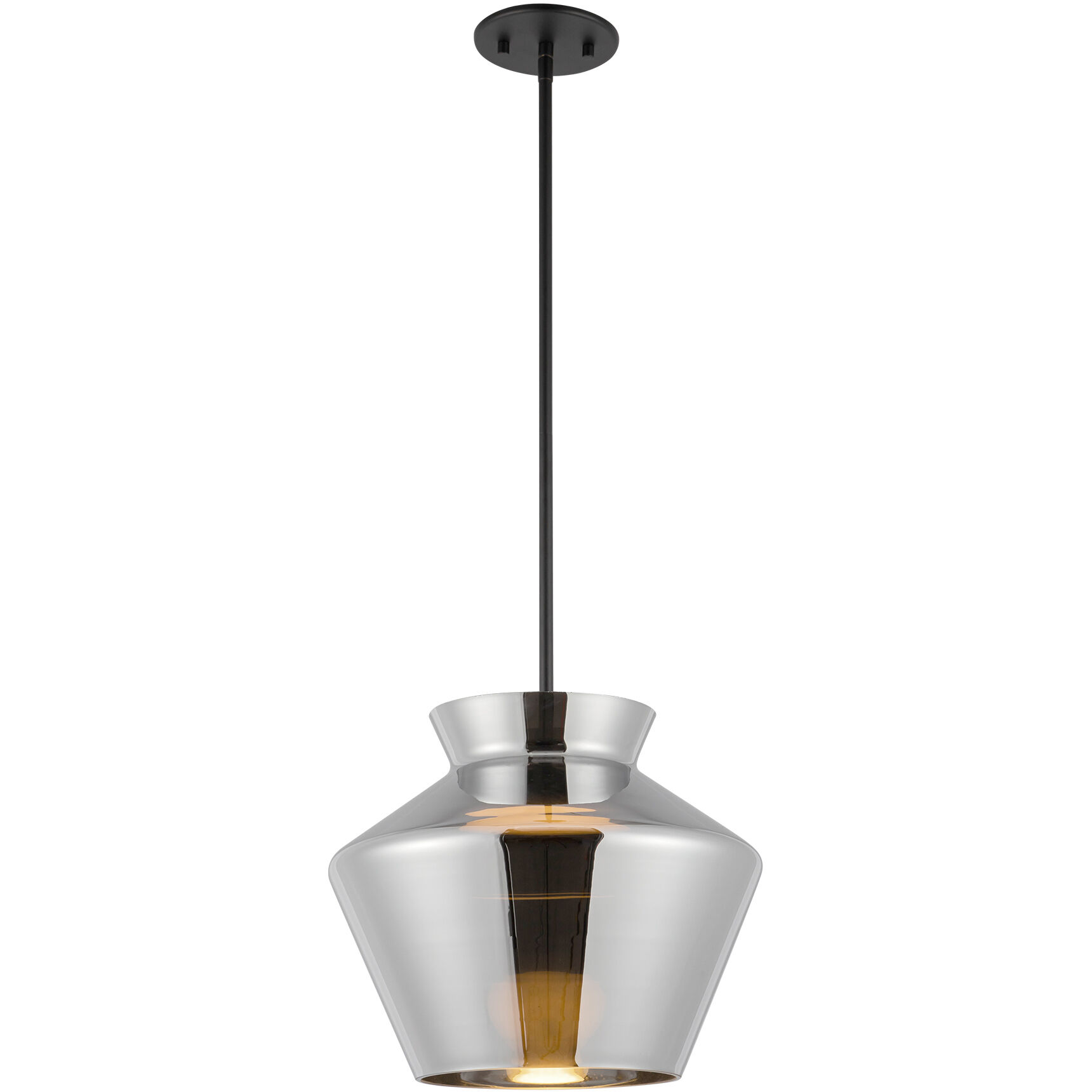 Trinity Pendant Ceiling Light in Chrome Glass