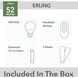 Erling 52 inch Fresh White with Bleached Alder/Fresh White Blades Ceiling Fan