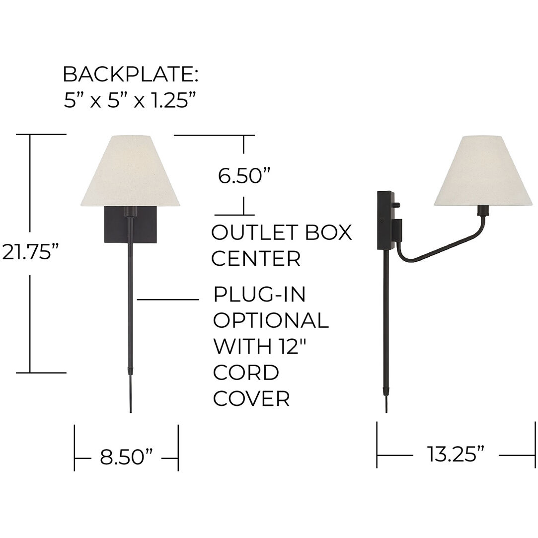 Chadwick Sconce Wall Light in Espresso